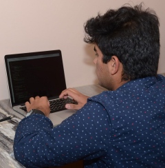 guy on computer