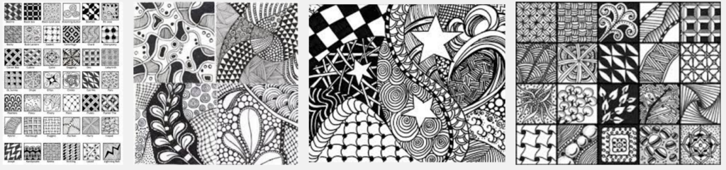Zentangles - patterns upon patterns upon patterns.