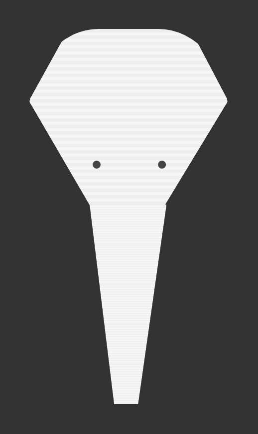 elephant head trunk CSS shape