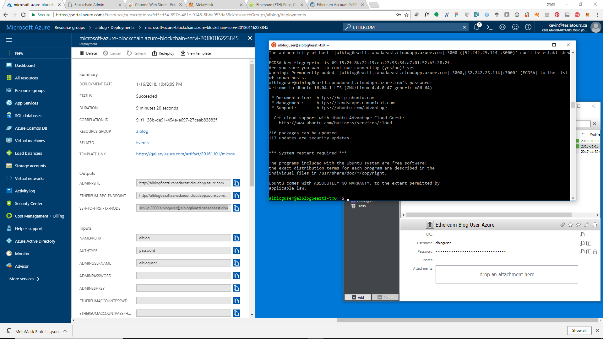 SSH to Mining Node