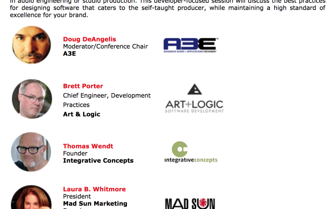 Art+Logic Announcing winner of Software Incubator Lab at A3E event at Summer NAMM.